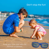 Techsuit Sunglasses Polarised (800-C11), for Kids, Sport Type, Flexible, Bright Black