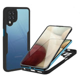 Husă + folie Techsuit pentru Galaxy A12, neagră