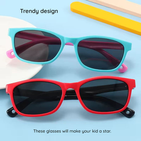 Techsuit Sunglasses Polarised (8260-C34), for Babies, Mov / Cyan