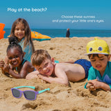 Techsuit Sunglasses Polarised (8260-C34), for Babies, Mov / Cyan