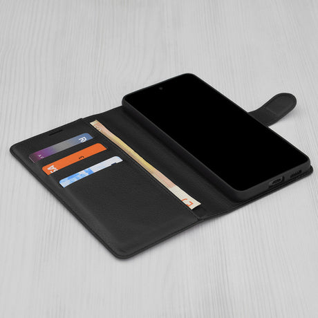 Husa de protectie Techsuit Leather Folio compatibil cu Xiaomi 15T, Negru