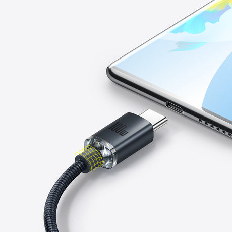 Cablu Baseus Crystal Shine (CAJY000401), USB-C, 100W, 1.2m, Negru