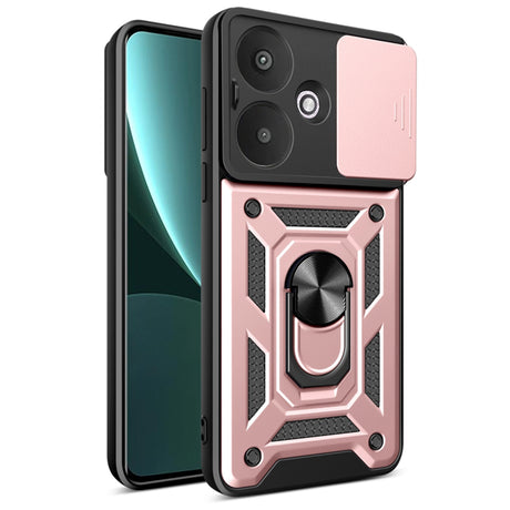 Husa de protectie Techsuit CamShield Series compatibil cu Xiaomi Redmi 13C 5G, Roz Auriu