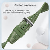 Curea smartwatch Techsuit Watchband 22mm (W051) compatibil cu Huawei Watch GT 2 (46mm)/GT 2 Pro/GT 3 Pro (46mm)/Ultimate, Xiaomi Watch S1, Verde