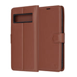 Husa de protectie Techsuit Leather Folio compatibil cu Google Pixel 8 Pro, Maro