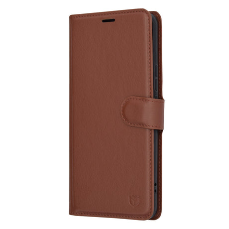 Husa de protectie Techsuit Leather Folio compatibil cu Honor Magic6 Pro, Maro