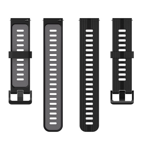 Curea smartwatch Techsuit Watchband 20mm (W002) compatibil cu Samsung Galaxy Watch 4/5/Active 2, Huawei Watch GT 3 (42mm)/GT 3 Pro (43mm), Negru