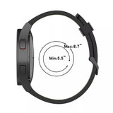 Curea smartwatch Techsuit Watchband 20mm (W002) compatibil cu Samsung Galaxy Watch 4/5/Active 2, Huawei Watch GT 3 (42mm)/GT 3 Pro (43mm), Negru