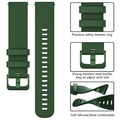 Curea smartwatch Techsuit Watchband 22mm (W006), verde