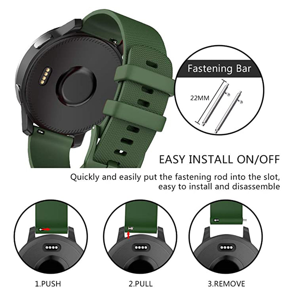 Curea smartwatch Techsuit Watchband 20mm (W006) compatibil cu Samsung Galaxy Watch 4/5/Active 2, Huawei Watch GT 3 (42mm)/GT 3 Pro (43mm), Verde