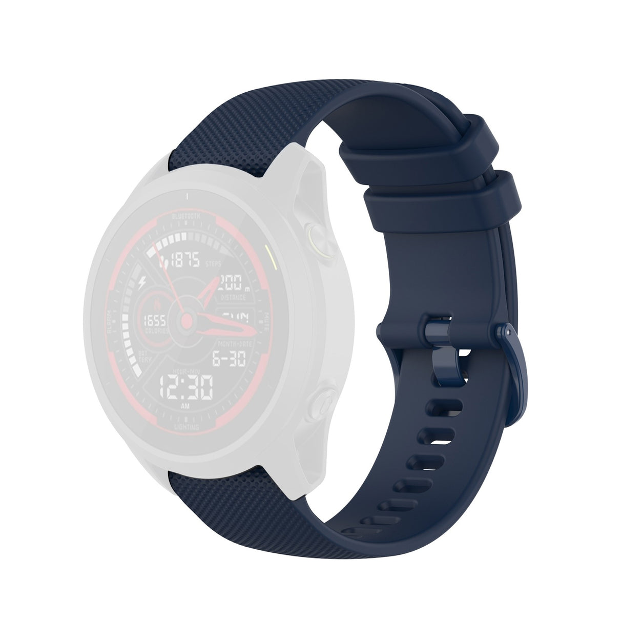Curea smartwatch Techsuit Watchband 20mm (W006) compatibil cu Samsung Galaxy Watch 4/5/Active 2, Huawei Watch GT 3 (42mm)/GT 3 Pro (43mm), Albastru