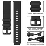 Curea smartwatch Techsuit Watchband 20mm (W006) compatibil cu Samsung Galaxy Watch 4/5/Active 2, Huawei Watch GT 3 (42mm)/GT 3 Pro (43mm), Negru