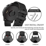 Curea smartwatch Techsuit Watchband 20mm (W006) compatibil cu Samsung Galaxy Watch 4/5/Active 2, Huawei Watch GT 3 (42mm)/GT 3 Pro (43mm), Negru