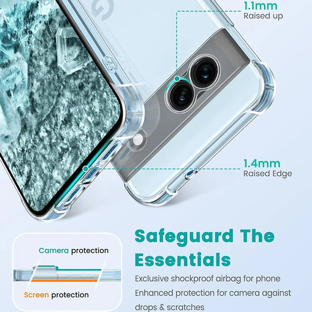 Husa de protectie Techsuit Shockproof Clear Silicone compatibil cu Google Pixel 9 Pro, Transparent