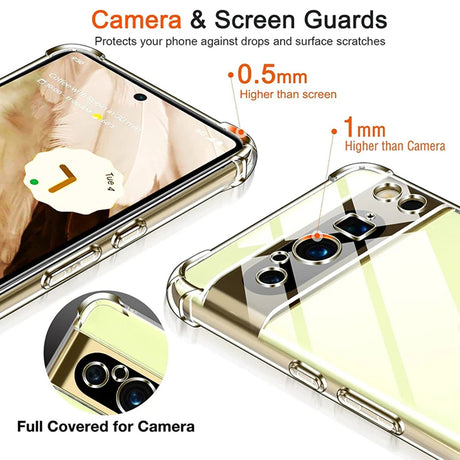 Husa de protectie Techsuit Shockproof Clear Silicone compatibil cu Google Pixel 9 Pro XL, Transparent