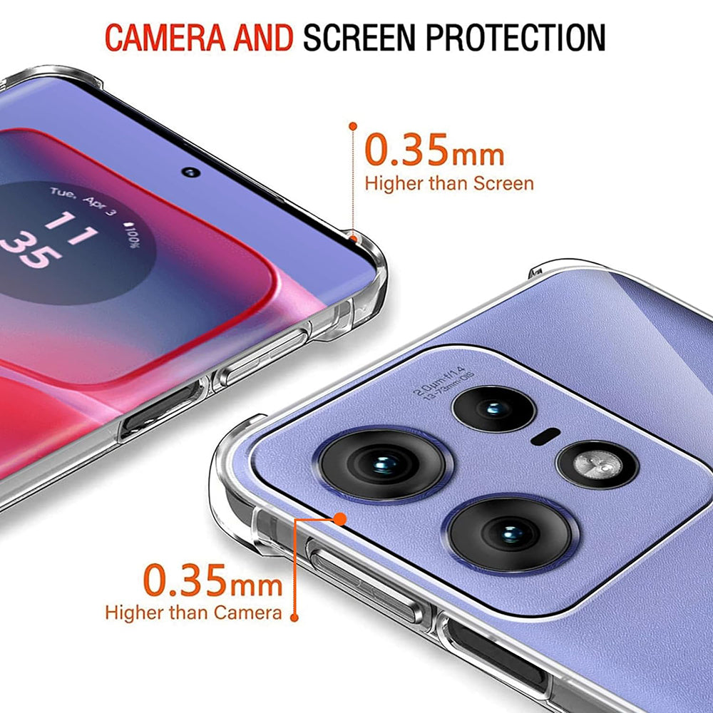 Husa de protectie Techsuit Shockproof Clear Silicone compatibil cu Motorola Edge 50 Pro, Transparent