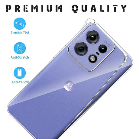 Husa de protectie Techsuit Shockproof Clear Silicone compatibil cu Motorola Edge 50 Pro, Transparent