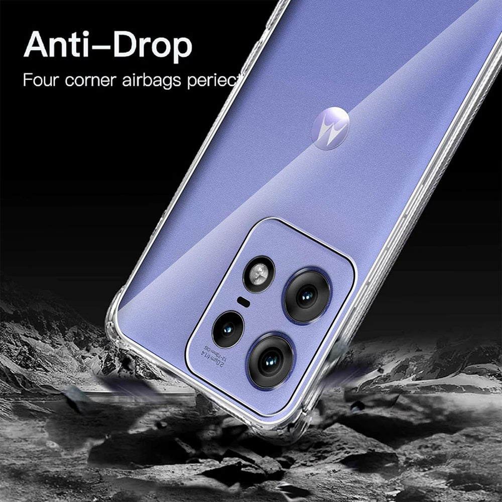 Husa de protectie Techsuit Shockproof Clear Silicone compatibil cu Motorola Edge 50 Pro, Transparent