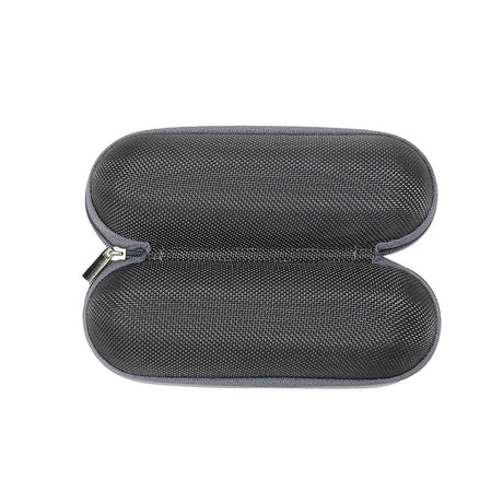 Techsuit Glasses Case (ETOV3), with Zipper, Eco Leather, 160 x 48 x 45mm, Gri