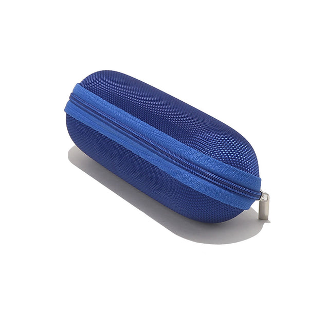 Techsuit Glasses Case (ETOV2), with Zipper, Eco Leather, 160 x 48 x 45mm, Albastru