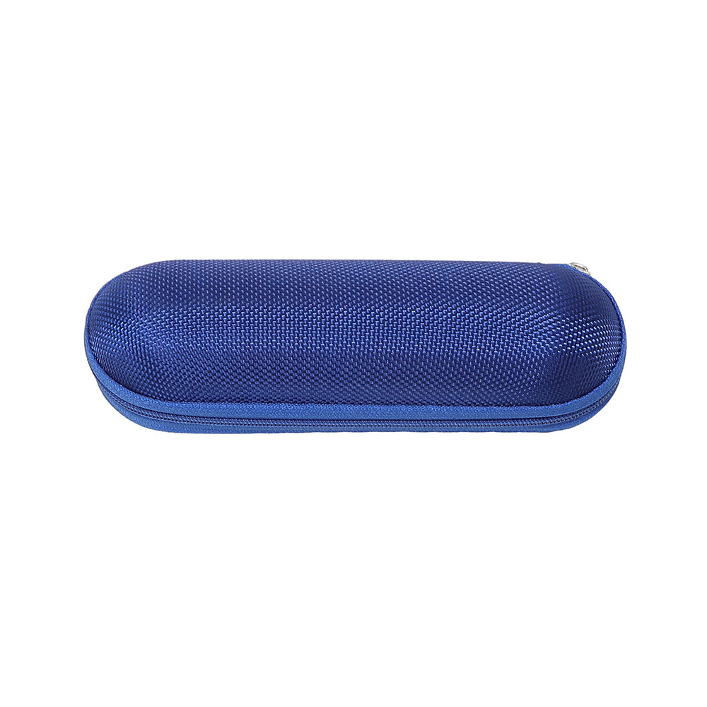 Techsuit Glasses Case (ETOV2), with Zipper, Eco Leather, 160 x 48 x 45mm, Albastru