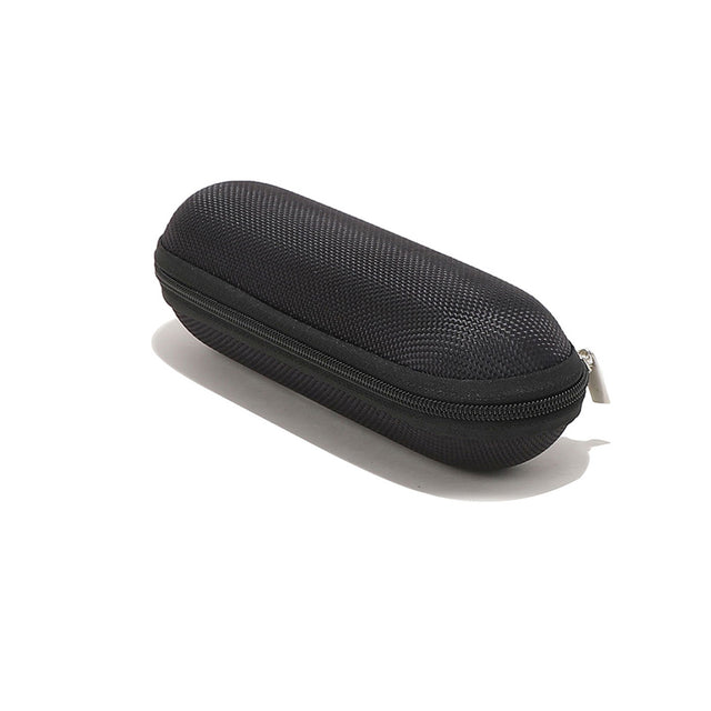 Techsuit Glasses Case (ETOV1), with Zipper, Eco Leather, 160 x 48 x 45mm, Negru