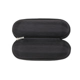 Techsuit Glasses Case (ETOV1), with Zipper, Eco Leather, 160 x 48 x 45mm, Negru