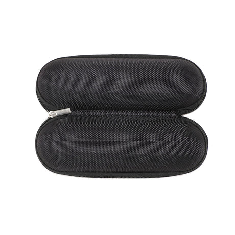 Techsuit Glasses Case (ETOV1), with Zipper, Eco Leather, 160 x 48 x 45mm, Negru
