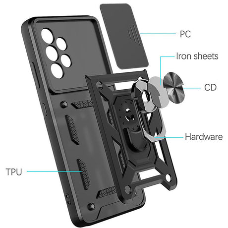 Husa de protectie Techsuit CamShield Series compatibil cu Samsung Galaxy A52 4G / A52 5G / A52s 5G, Roz Auriu