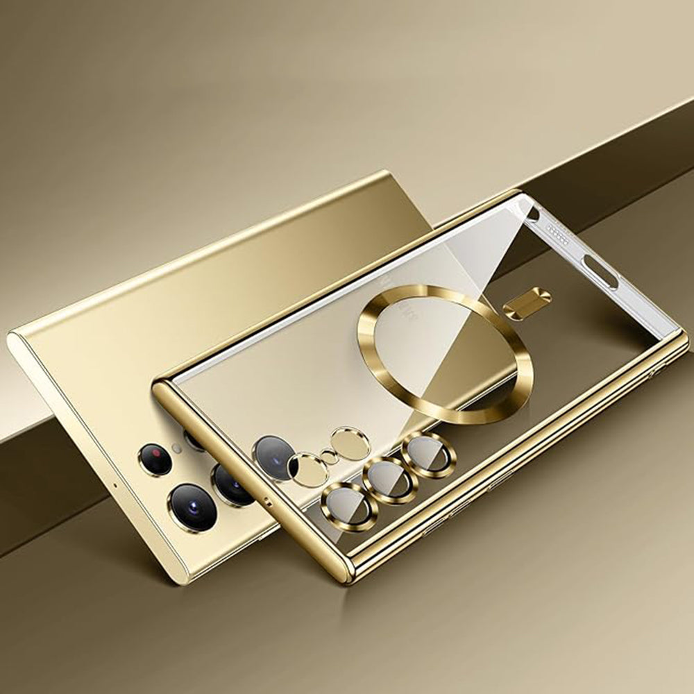 Husa de protectie Techsuit Luxury Crystal MagSafe compatibil cu Samsung Galaxy S23 Ultra, Roșu