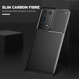 Husa de protectie Techsuit CarbonFiber compatibil cu Samsung Galaxy S21 Ultra 5G, Negru