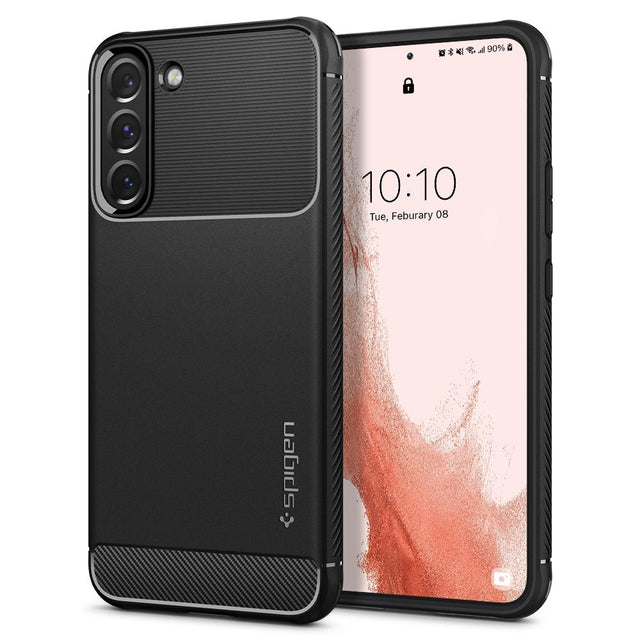Husa de protectie Spigen Rugged Armor (ACS03986) compatibil cu Samsung Galaxy S22, Negru