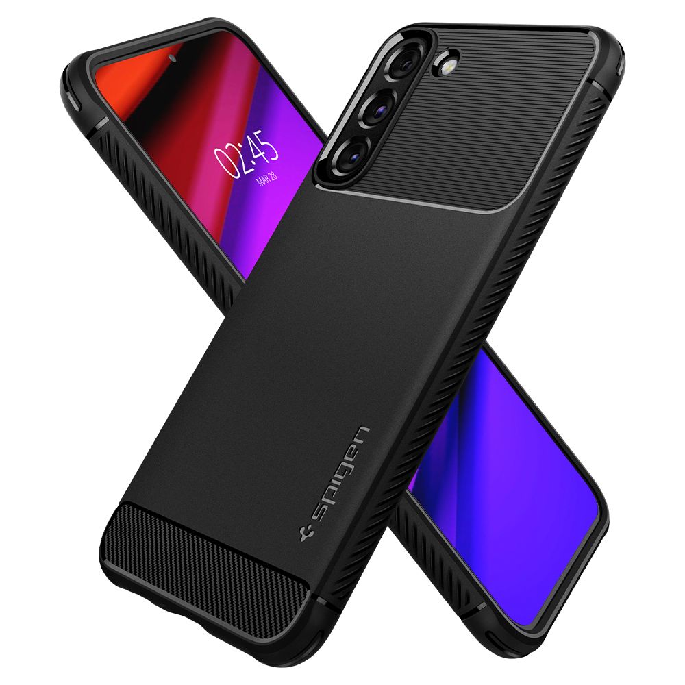 Husa de protectie Spigen Rugged Armor (ACS03986) compatibil cu Samsung Galaxy S22, Negru