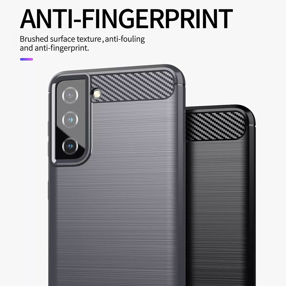 Husa de protectie Techsuit Carbon Silicone compatibil cu Samsung Galaxy S20 FE / S20 FE 5G, Albastru
