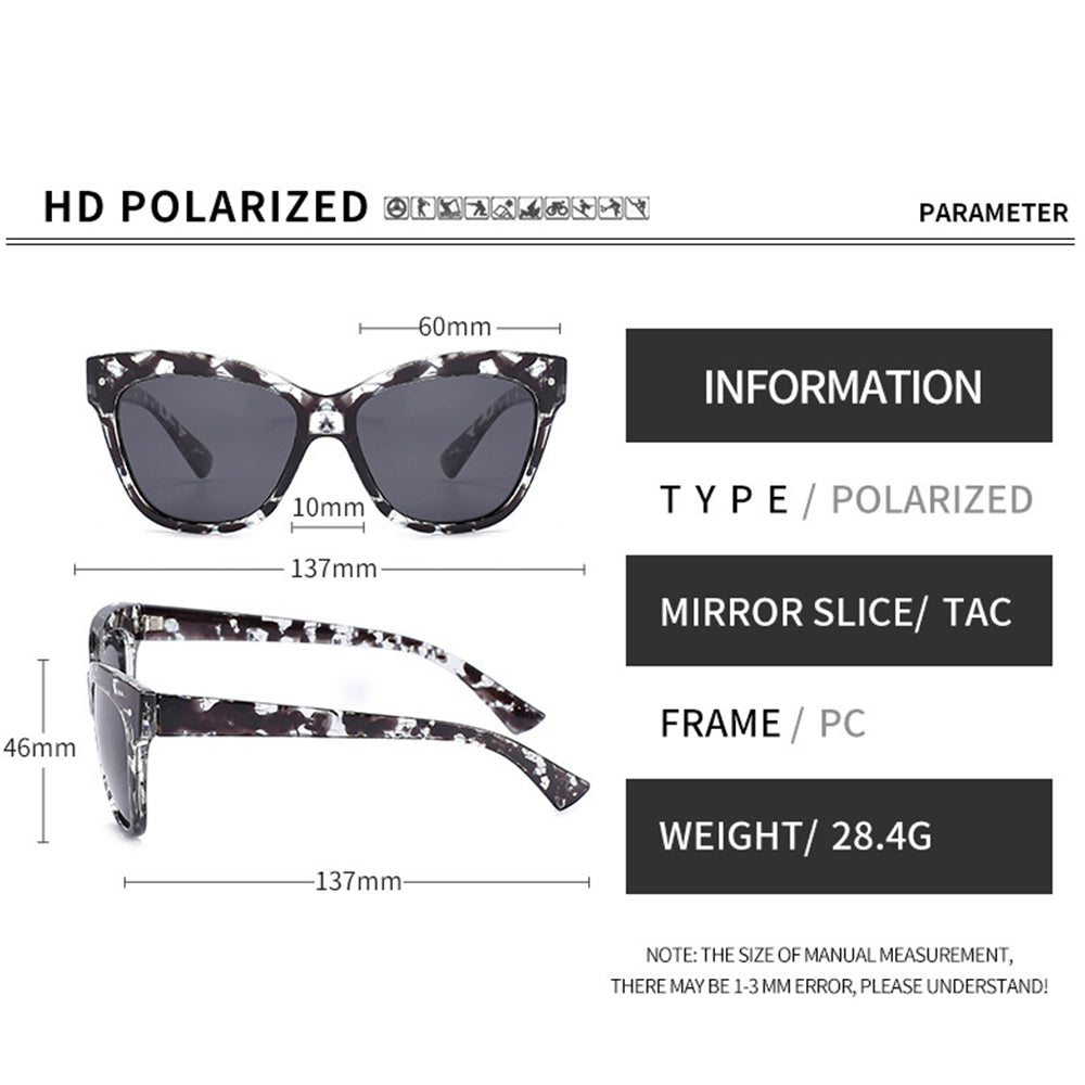 Techsuit Sunglasses Polarised PC (OD8155-C4), UV Protection, Flowers / Negru