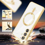 Husa de protectie Techsuit Luxury Crystal MagSafe compatibil cu Samsung Galaxy S23, Albastru