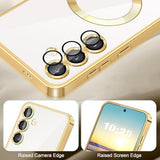 Husa de protectie Techsuit Luxury Crystal MagSafe compatibil cu Samsung Galaxy S23, Roșu