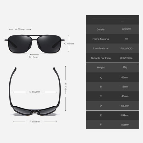 Techsuit Sunglasses Polarised TR90 (MM99), UV Protection, Matte Brown