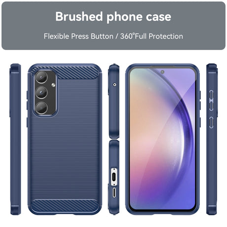 Husa de protectie Techsuit Carbon Silicone compatibil cu Samsung Galaxy A55 5G, Albastru