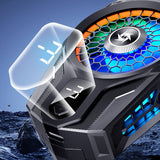 Accesoriu gaming Techsuit Phone Cooler (SL16), with Gear Button, Temperature Display, Silicone Clamping Arm, Two Speeds, Universal, Negru