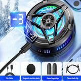 Accesoriu gaming Techsuit Phone Cooler (SL17), Magnetic, Temperature Display, Lights, Fast Cooling, Hydraulic Noise Reduction, Negru