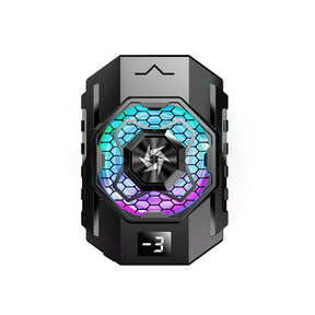 Accesoriu gaming Techsuit Phone Cooler (SL31), with Digital Display, Gear Button, Lights, Fast Cooling, Negru