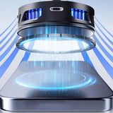 Accesoriu gaming Techsuit Phone Cooler (SL18), Magnetic, Temperature Display, RGB Lights, Fast Cooling, Universal, Negru