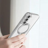 Husa de protectie Techsuit Luxury Crystal MagSafe compatibil cu Samsung Galaxy S21 FE 5G, Verde deschis