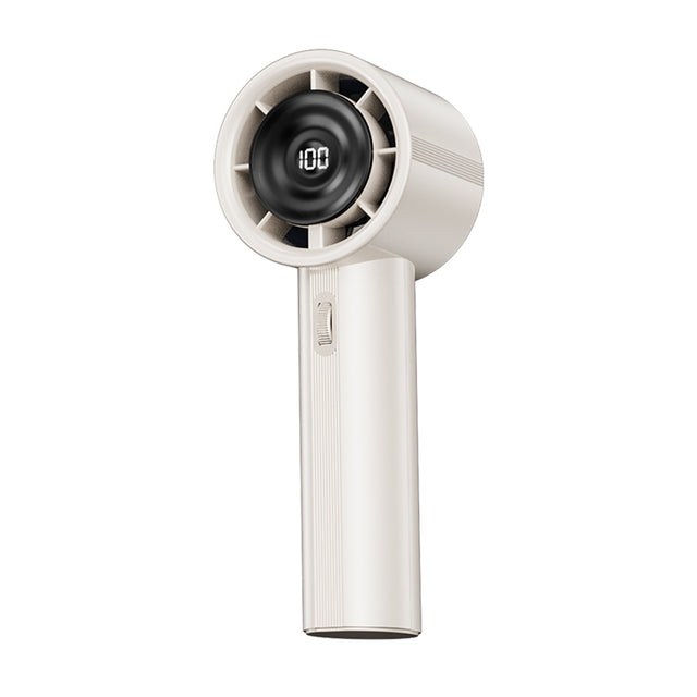 Techsuit Handheld Mini Fan (CT-111), Portable, Adjustable, Rechargeable, Digital Display, 10W, Alb