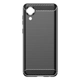 Husă Techsuit Carbon Silicone neagră pentru Samsung Galaxy A03 Core