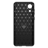 Husă Techsuit Carbon Silicone neagră pentru Samsung Galaxy A03 Core