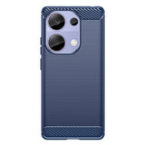 Husa de protectie Techsuit Carbon Silicone compatibil cu Xiaomi Redmi Note 13 Pro 4G / Poco M6 Pro 4G, Albastru