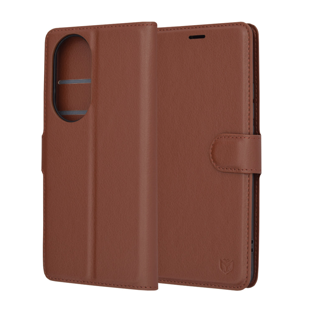 Husa de protectie Techsuit Leather Folio compatibil cu Oppo Reno10 / Reno10 Pro, Maro