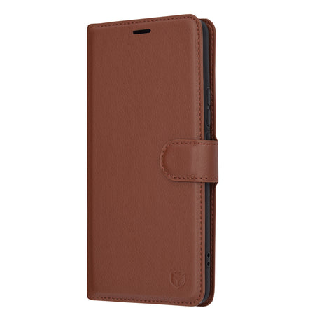 Husa de protectie Techsuit Leather Folio compatibil cu Realme 12 Pro / 12 Pro+, Maro